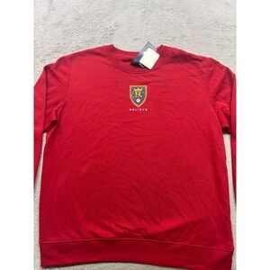 New Real Salt Lake MLS Red Believe Graphic Crewneck Sweatshirt Mens Large
